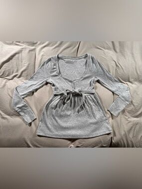 Hollister Baby Doll Small Top Fairy Y2K Coquette Twilight Bella Swan Gray Retro